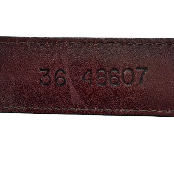 Brighton brown embossed calfskin on glove leather adjustable waist belt size 36 - Picture 7 of 7